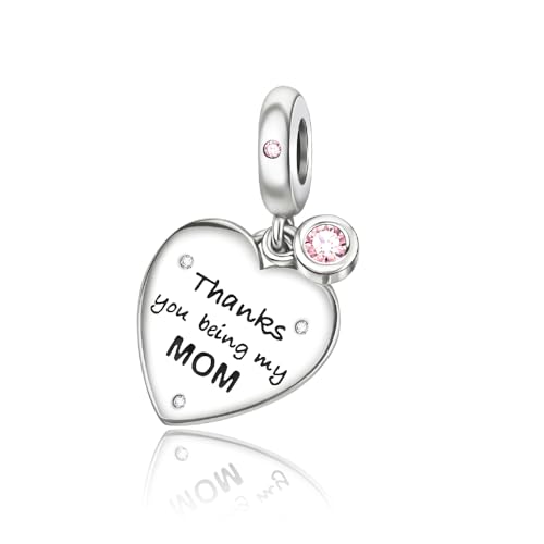 Rimgoris 925 Sterling Silber Damen Armbänder Halskette Herz MOM Anhänger Damen Armband Charm Muttertag Thanksgiving Day mit Zirkonia von Rimgoris