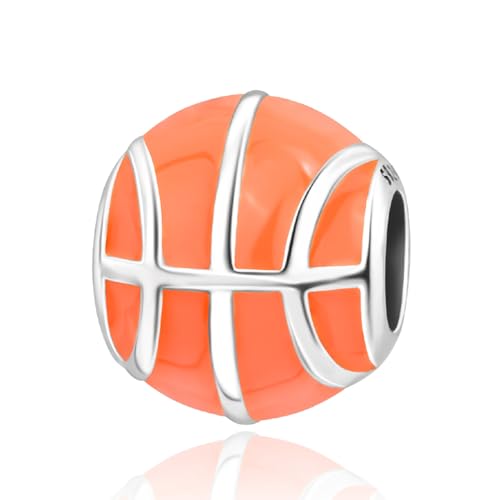 Rimgoris 925 Sterling Silber Damen Armbänder Halskette Sport Basketball Anhänger Damen Armband Charm Muttertag mit Zirkonia von Rimgoris