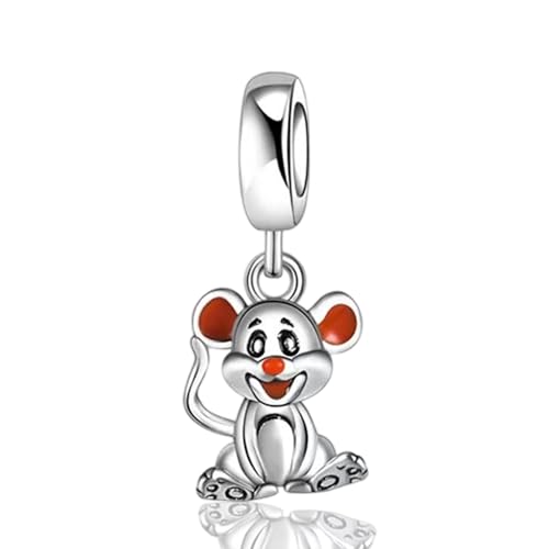 Rimgoris Damen-Armbänder aus 925er Sterlingsilber mit niedlichem Maus-Anhänger und Charm-Anhänger zum Muttertag mit Zirkonia von Rimgoris