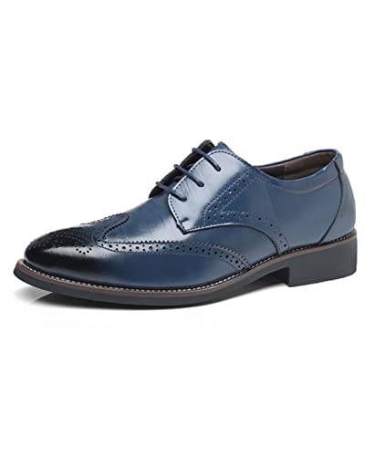 Rimhold Herren Formelle Schuhe Brogues Hochzeitsschuh Lederschnürschuhe Weiche Monk-Schuhe Lässiger Büroschuh Klassische Oxfords von Rimhold