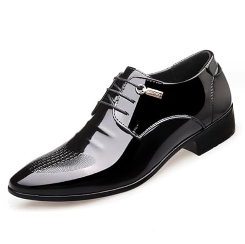 Rimhold Herren formelle Schuhe Business Oxford Schuhe Lackleder Schnürschuhe Klassische Brock Hochzeit Schuhe Schwarz 48eu von Rimhold