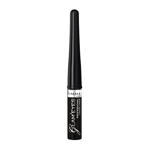 RIMMEL LONDON Glam'Eyes Professional Liquid Liners - Black Glamour, 3,5 ml von Rimmel London