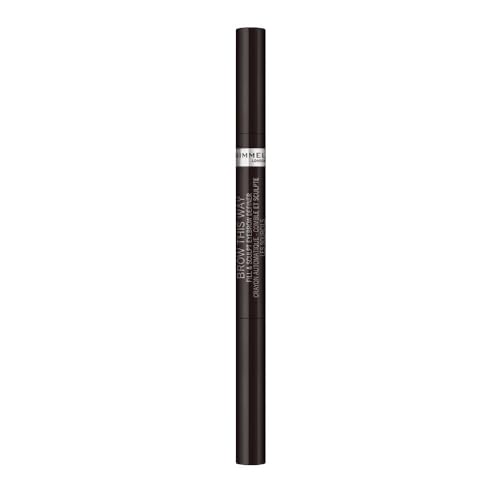 Rimmel London, Brow This Way Fill & Sculpt Augenbrauenstift, Farbton 04 Soft Black, 0,25 g von Rimmel London