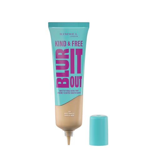Rimmel London Kind & Free BLUR IT OUT Mattierender Teint, 150 Rose Vanilla, Ganztägige Glanzkontrolle, leichtes Matt-Finish, 30 ml Rimmel London Kind & Free BLUR IT OUT Mattierender Teint, 150 Rose Vanilla, Ganztägige Glanzkontrolle, leichtes Matt-Finish, 30 ml von Rimmel London