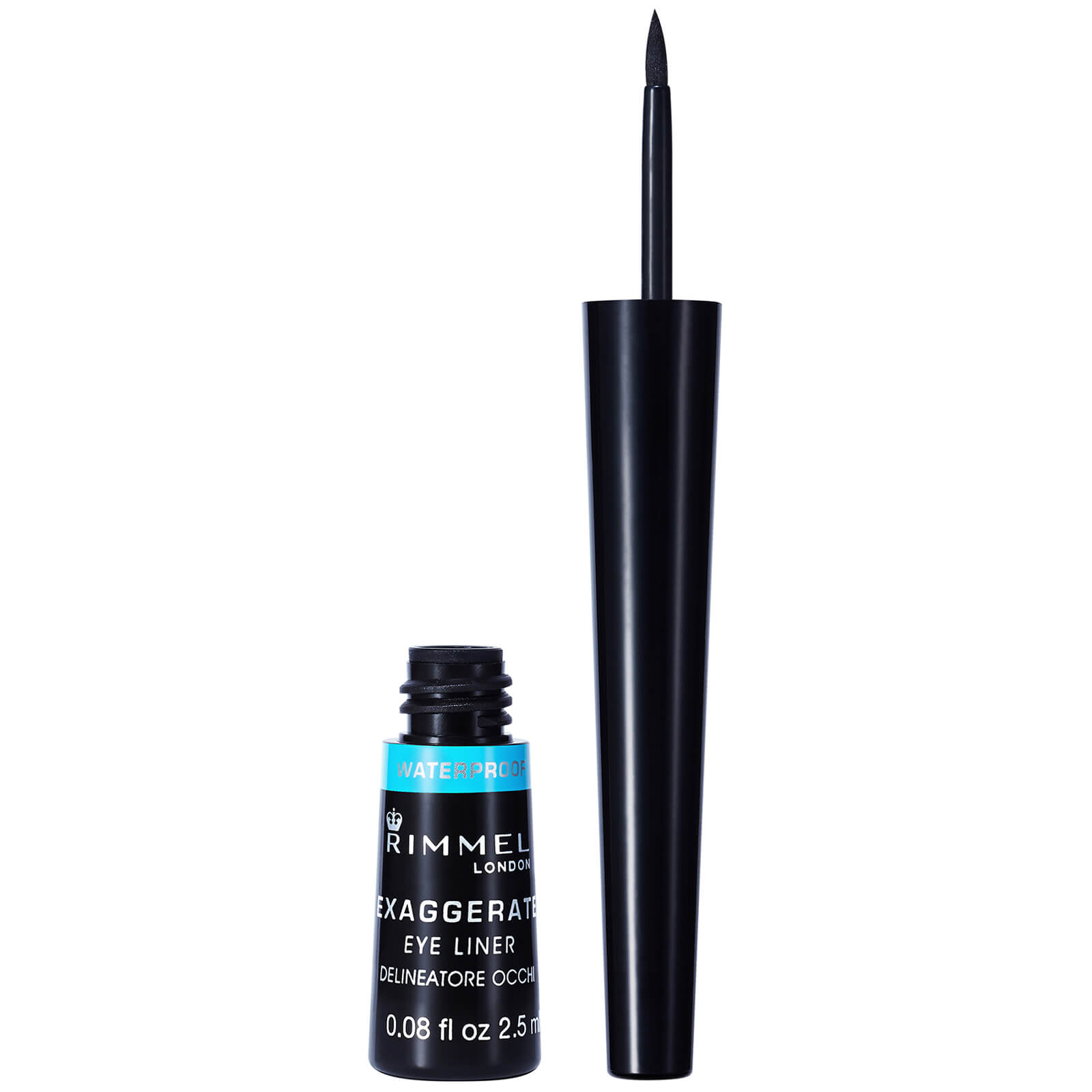 Rimmel London Exaggerate Waterproof Liquid Eyeliner – 01 – Black, 2.5ml von Rimmel