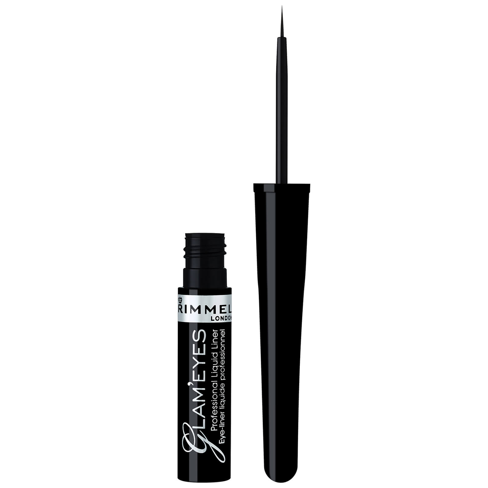 Rimmel London Glameyes Professional Liquid Eyeliner – 01 – Black Glamour, 4ml von Rimmel