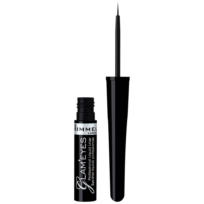 Rimmel London Glameyes Professional Flüssiger Eyeliner - 01 - Black Glamour, 4 ml von Rimmel