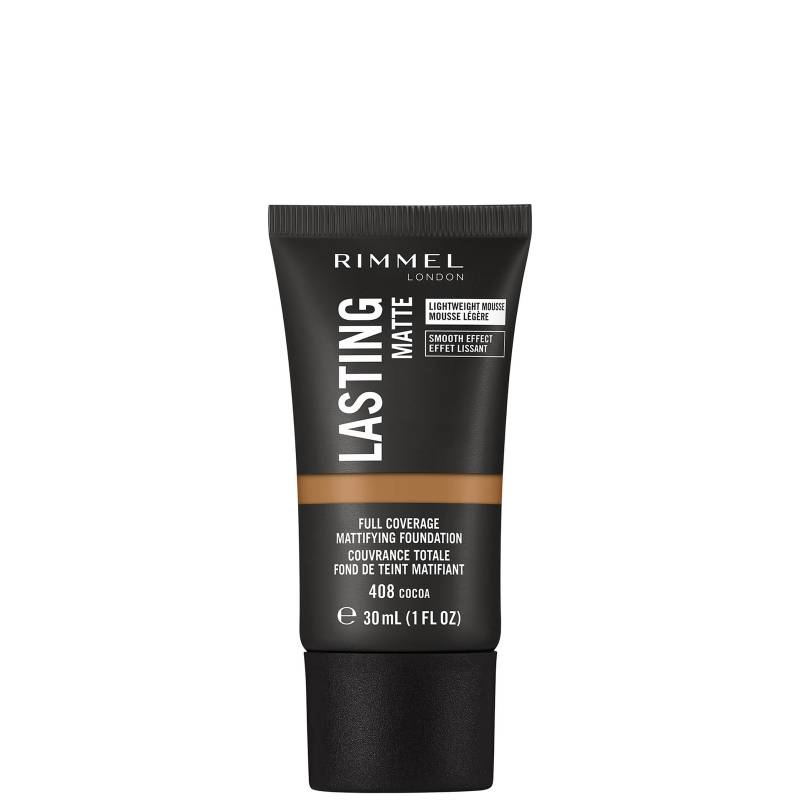 Rimmel London Lasting Matte Foundation 30 ml (Verschiedene Farbtöne) - 408 Maple von Rimmel