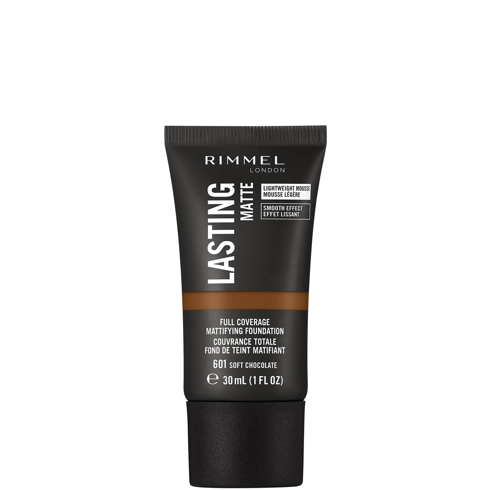 Rimmel London Lasting Matte Foundation 30 ml (Verschiedene Farbtöne) - 601 Soft Chocolate von Rimmel