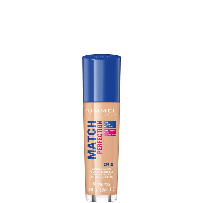 Rimmel London LSF 20 Match Perfection Foundation 30 ml (Verschiedene Farbtöne) - Fair Ivory von Rimmel