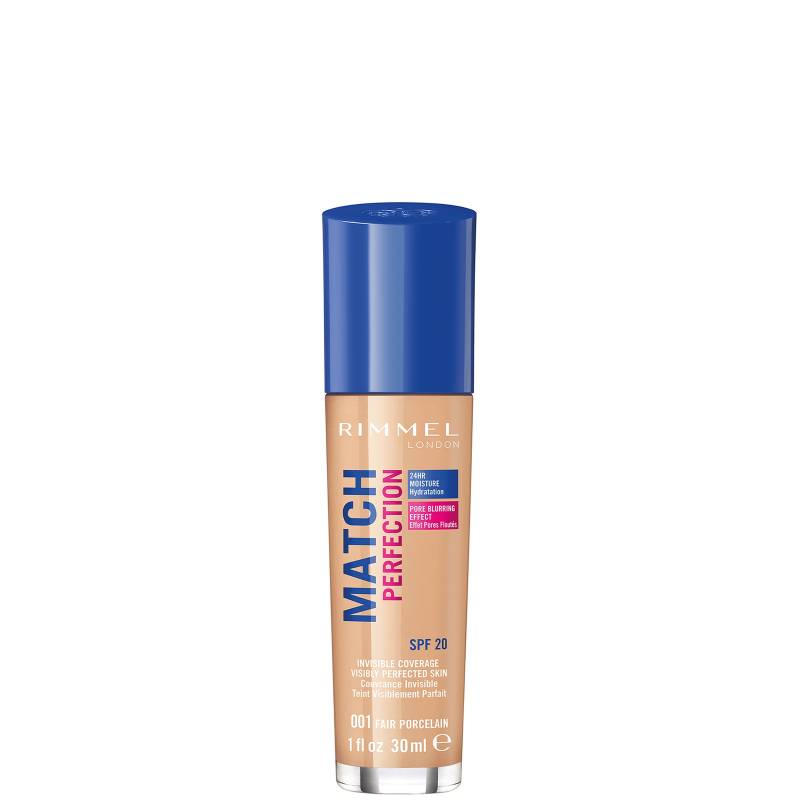 Rimmel London LSF 20 Match Perfection Foundation 30 ml (Verschiedene Farbtöne) - Fair Porcelain von Rimmel