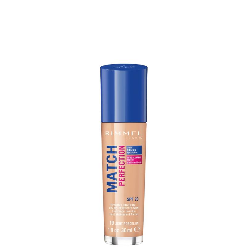 Rimmel London LSF 20 Match Perfection Foundation 30 ml (Verschiedene Farbtöne) - Light Porcelain von Rimmel