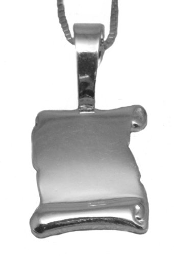 Anhänger mit Schnörkeln, Sterling-Silber 925, ideal zum Gravieren, inklusive kostenloser Silberkette., Aus 925er-Sterlingsilber von Rimmon
