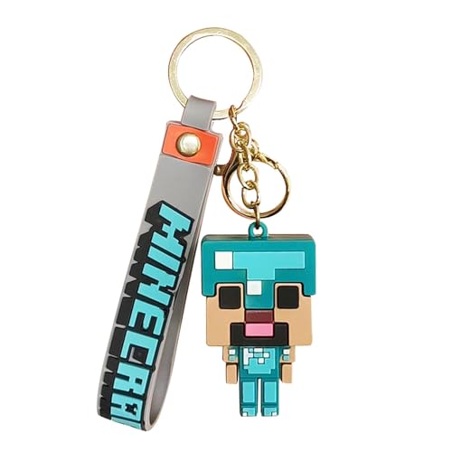 Anime Figuren Spiel Schlüsselanhänger, Pixel Stil Anime Schlüsselanhänger,Rucksack Anhänger für Jungen & Mädchen, Gamer Geschenk, Schultasche Deko, Party Mitgebsel, Geschenk für Kinder (C) von Rimtpuz