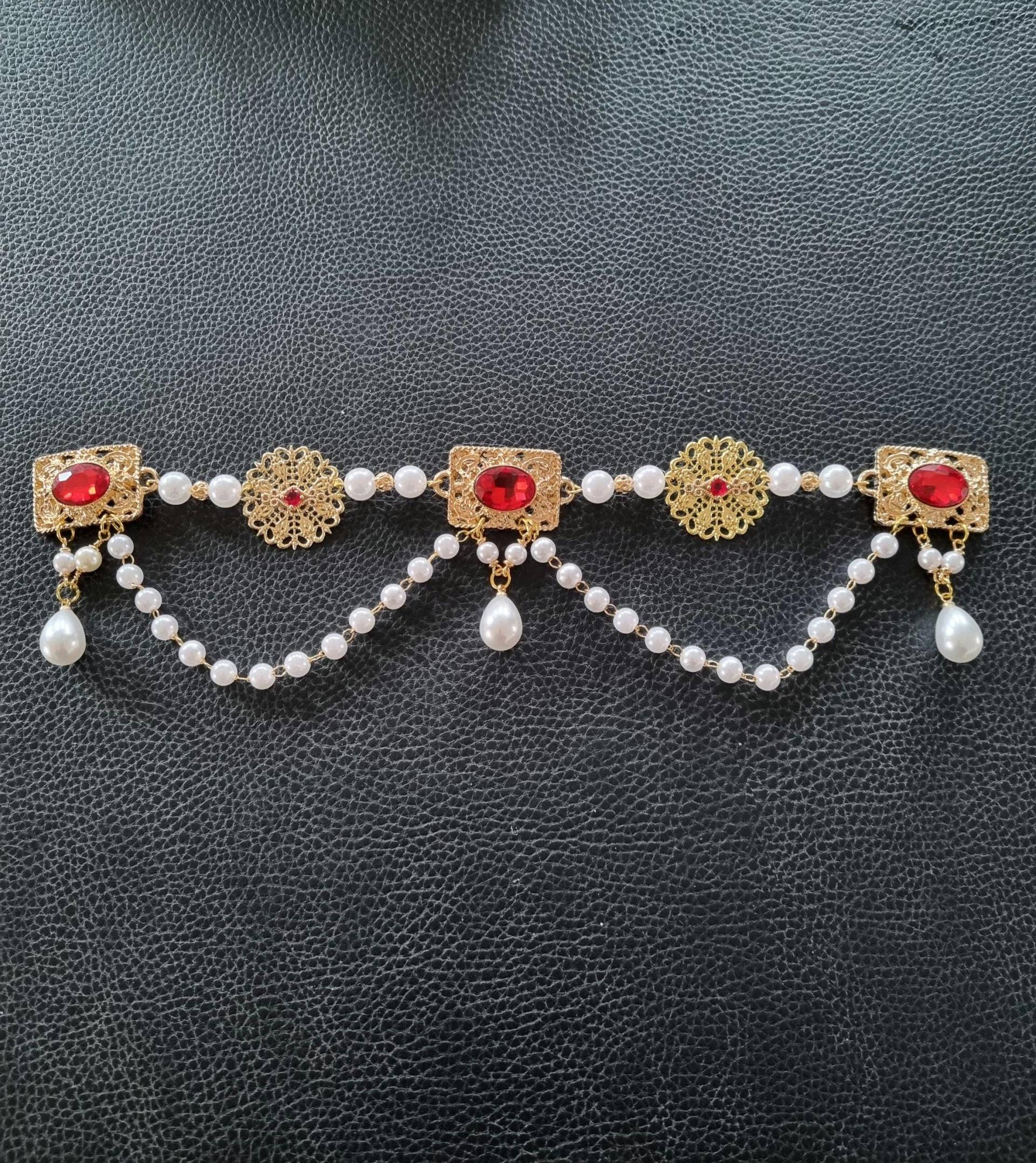 Miederzier, Kette, Gewandschmuck, Mieder, Renaissance, Mittelalter, Larp, Schlossfest von RinascimentoCollana