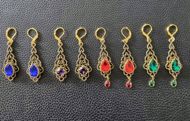 Ohrringe Renaissancestil, Mittelalter, Ohrschmuck von RinascimentoCollana