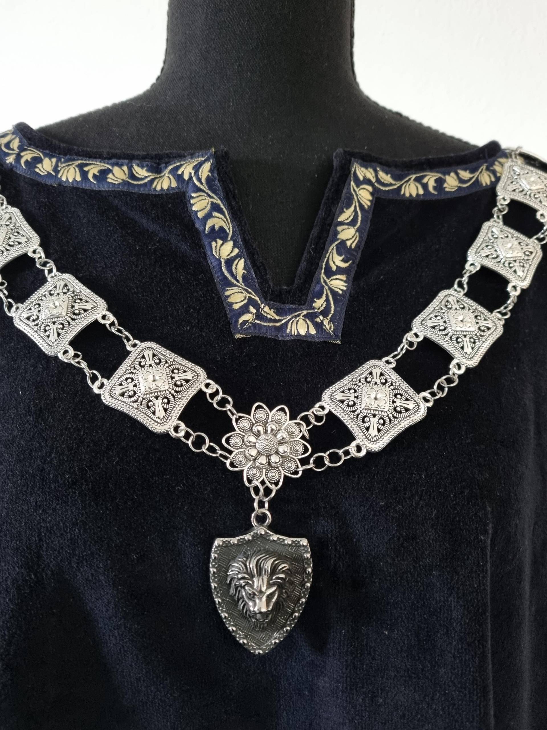 Ratsherrenkette, Prunkkette, Ritterkette, Collane, Halskette, Kette, Renaissance, Mittelalter, Larp, Schlossfest Ratsherrenkette, Prunkkette, Ritterkette, Collane, Halskette, Kette, Renaissance, Mittelalter, Larp, Schlossfest von RinascimentoCollana