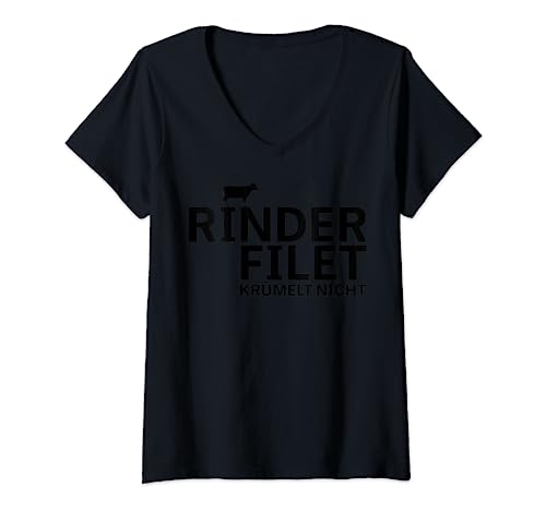 Damen Rinderfilet Kruemelt Nicht T-Shirt mit V-Ausschnitt Damen Rinderfilet Kruemelt Nicht T-Shirt mit V-Ausschnitt von Rinderfilet Kruemelt Nicht