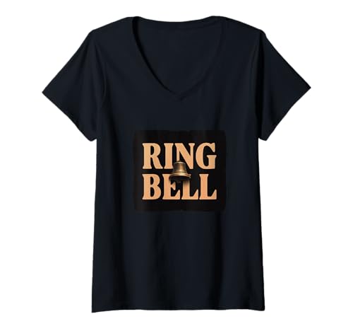 Damen Erklärung von Ring Bell T-Shirt mit V-Ausschnitt von Ring the Bell Outfit