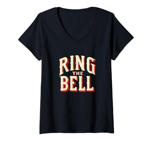 Damen Ring The Bell Statement für Mann und Frau T-Shirt mit V-Ausschnitt von Ring the Bell Outfit