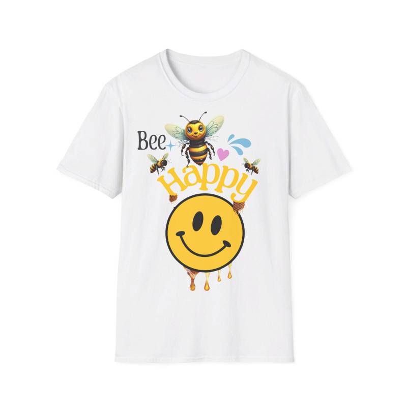 Bee Happy Design-Süße Bienen Illustration Mit Smiley Face Und Inspirierender Botschaft-Perfektes Geschenk Für Positive Vibes Gute Laune Bee Happy Design-Süße Bienen Illustration Mit Smiley Face Und Inspirierender Botschaft-Perfektes Geschenk Für Positive Vibes Gute Laune von RingDingArt