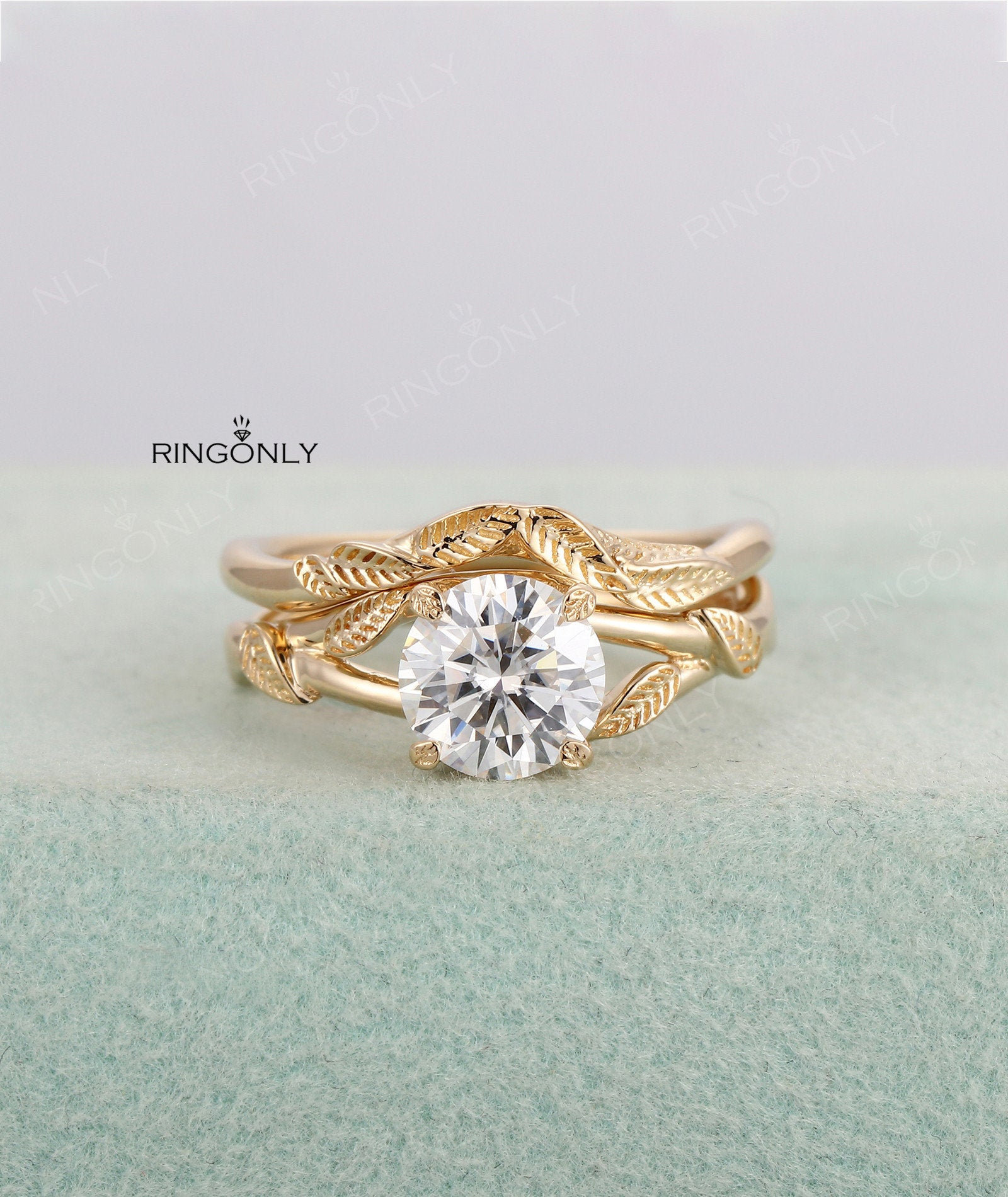 Moissanite Verlobungsring Vintage Art Deco Trauring Antik Einzigartiges Brautschmuckset Geschenk Für Frauen Stapeln Passender Schmuck Jahrestag Ring von RingOnly