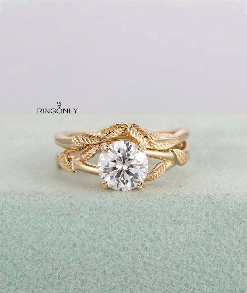 Moissanite Verlobungsring Vintage Art Deco Trauring Antik Einzigartiges Brautschmuckset Geschenk Für Frauen Stapeln Passender Schmuck Jahrestag Ring von RingOnly