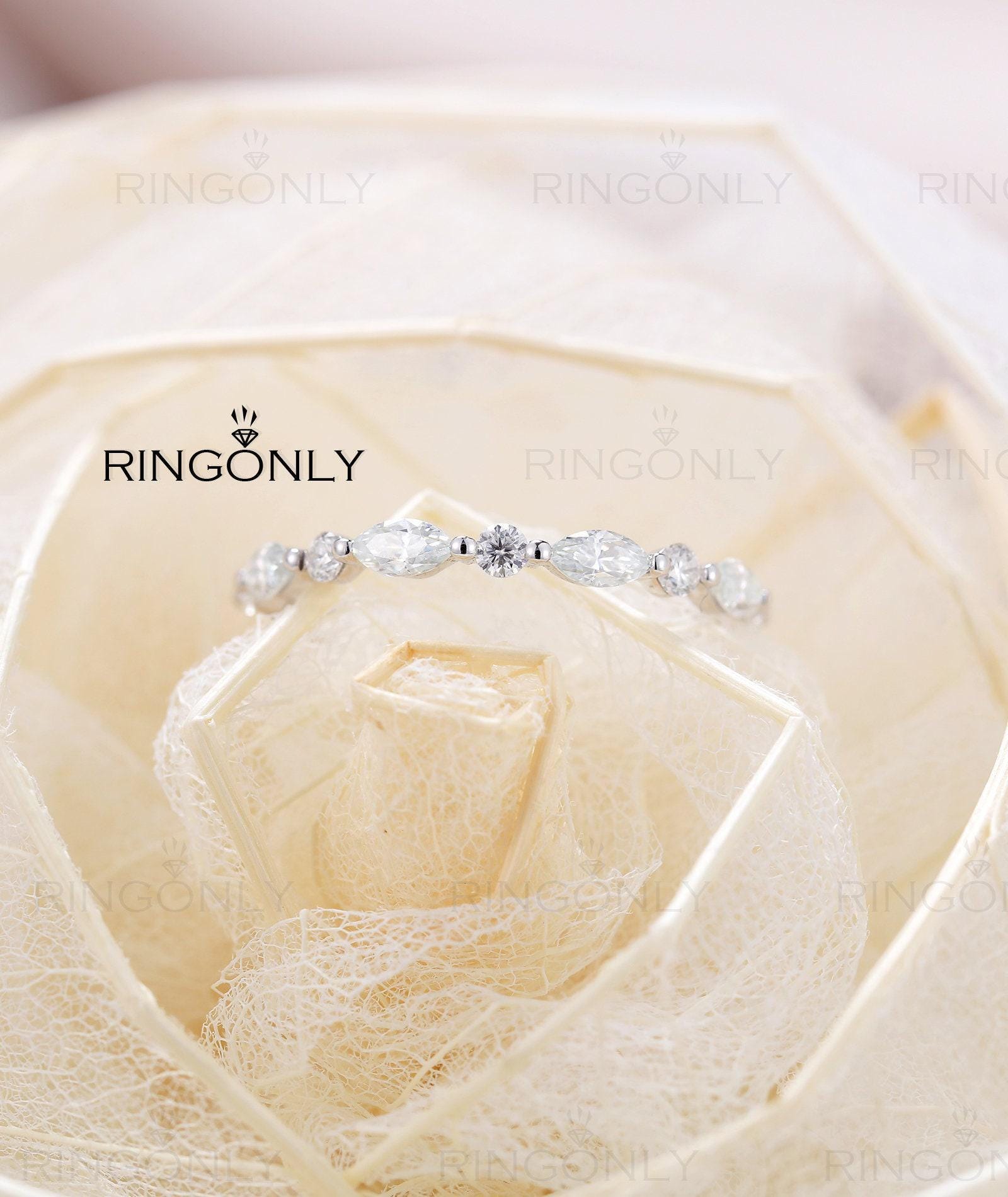 Vintage Marquise Cut Diamant Oder Moissanite Verlobungsring Art-Deco Antike Einzigartige Ehering Versprechen Schmuck Jahrestag Geschenke Für Sie von RingOnly