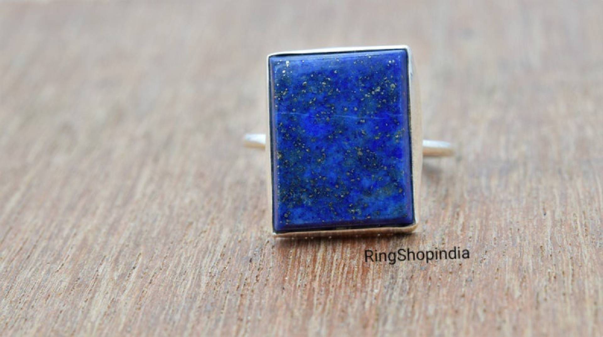 Lapis Lazuli Ring, Handgemachter 925 Sterling Silber Blauer Stein Ring Für Sie, Edelstein Frauen, Einzigartige Geschenkidee von RingShopIndia