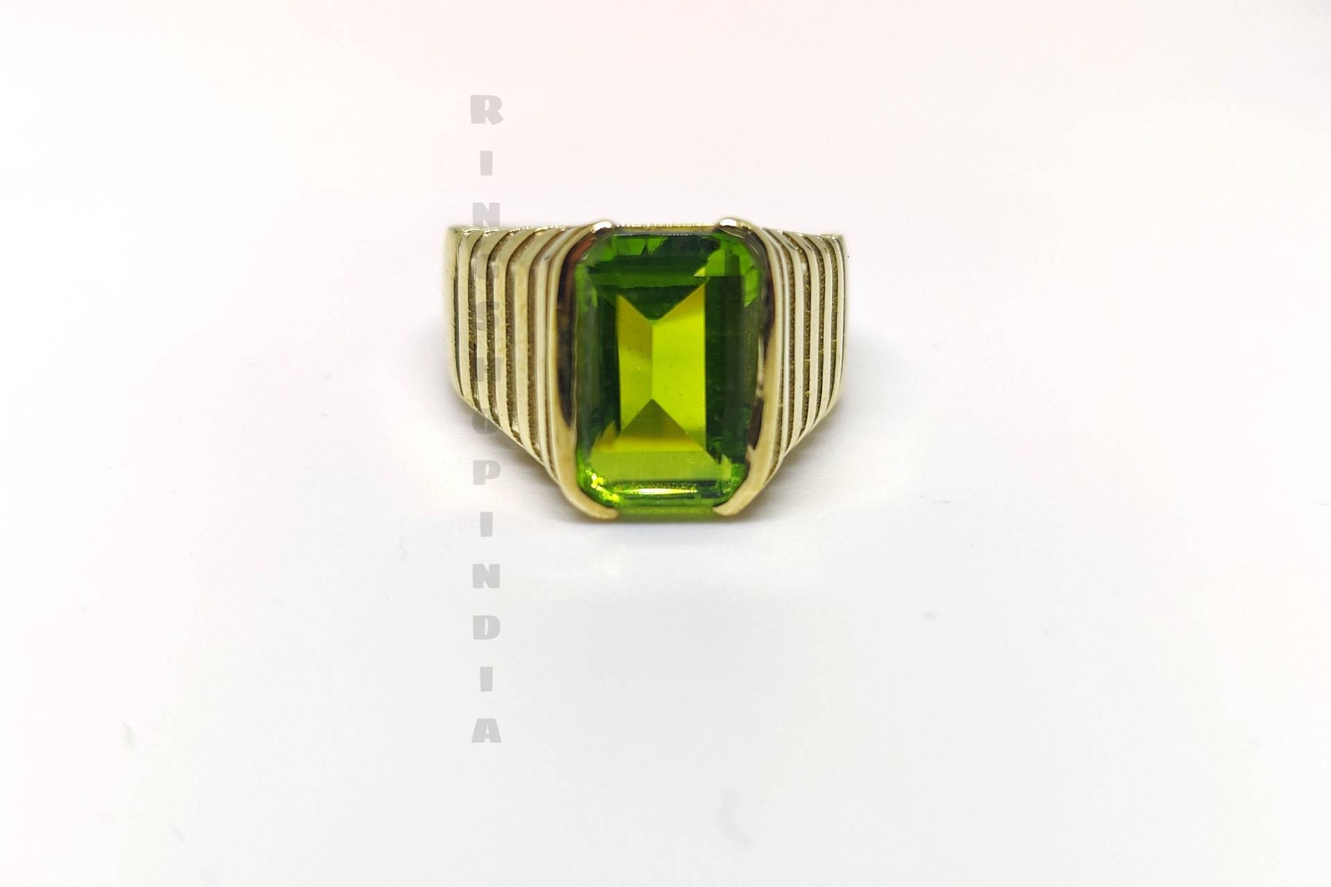 Peridot Ring, Edelstein Signet 925Er Sterling Silber Herren Frauen 22K Gold Fill, Handgemachter Geschenk Ring von RingShopIndia