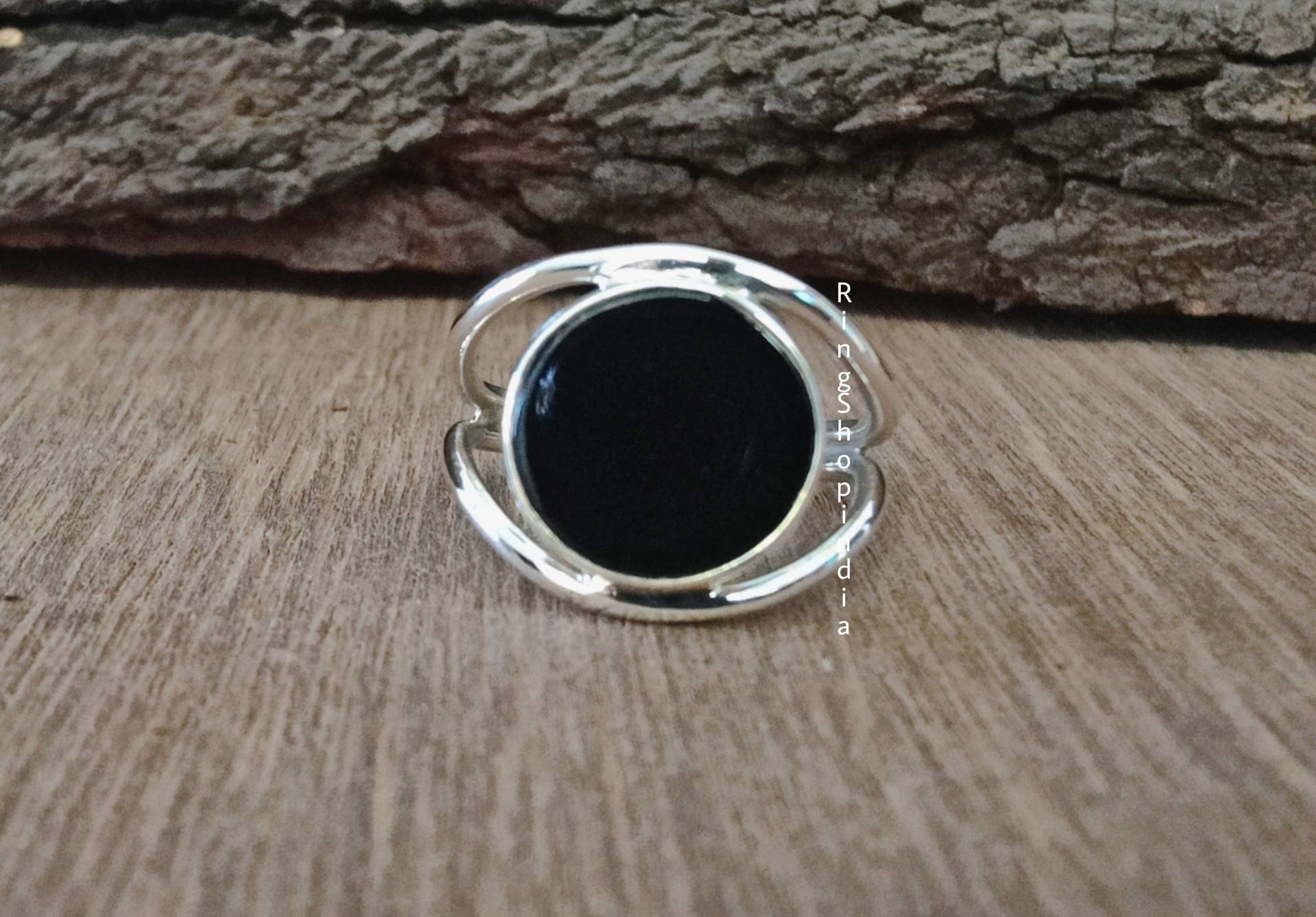 Schwarzer Onyx Frauen Ring, 925 Massiv Sterling Silber Edelstein Handgemachter Statement Geschenk Für Sie von RingShopIndia