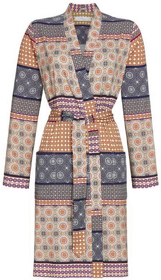 Ringella Kimono Damen Kimono Hausmantel, kurz, Viskosemischung, Kimono-Kragen, Gürtel, Modisches Design von Ringella