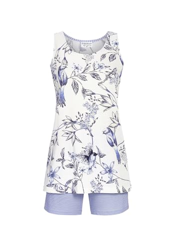 Ringella Ärmelloser Shorty im Mustermix Farbe Dark Navy, Größe 40 von Ringella