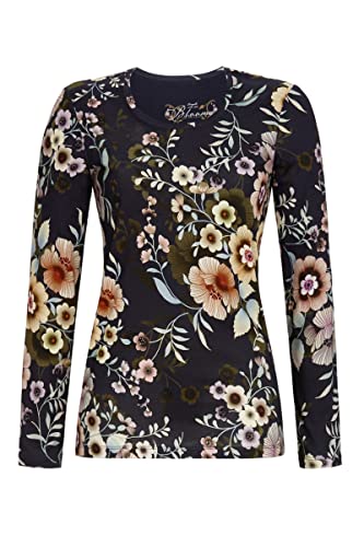 Ringella Bloomy Damen T-Shirt mit Blumendessin Midnight Blue 42 3551405,Midnight Blue, 42 von Ringella