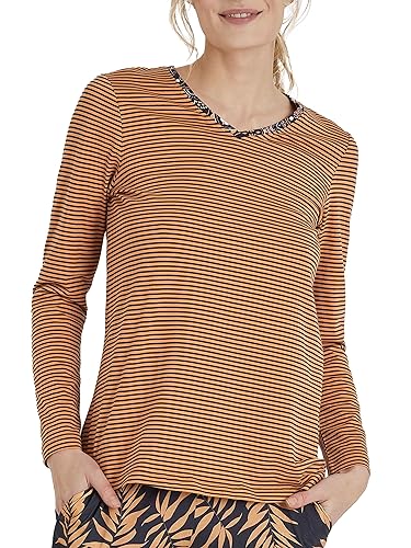 Ringella Bloomy Damen T-Shirt mit V-Ausschnitt Cognac 40 3551408,Cognac, 40 von Ringella