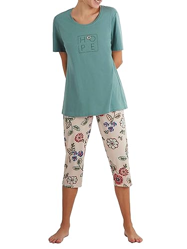 Ringella Damen Pyjama mit Caprihose Salbei 44 3211201,Salbei, 44 von Ringella