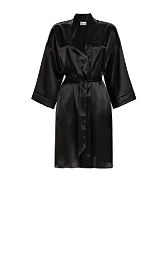 Ringella Damen Morgenmantel mit Bindegürtel schwarz 38 0512690,schwarz, 38 von Ringella