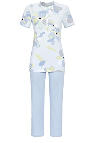 Ringella Damen Pyjama mit 7/8 Hose Aqua 40 3211248,Aqua, 40 von Ringella