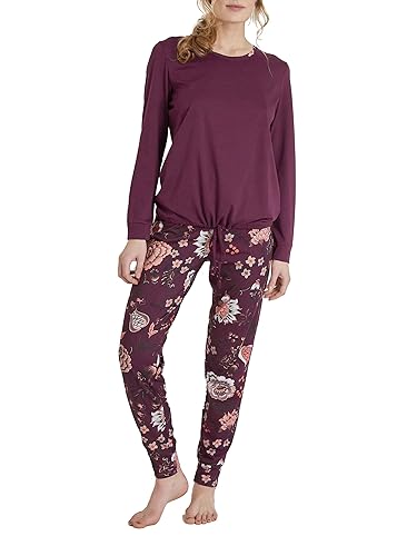 Ringella Damen Pyjama mit Bündchen Purple Wine 46 3511216,Purple Wine, 46 von Ringella