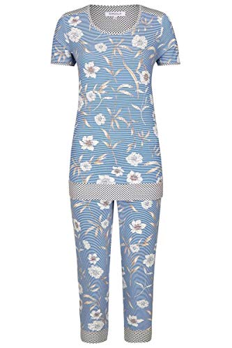 Ringella Damen Pyjama mit Caprihose Blue 36 0211224,Blue, 36 von Ringella