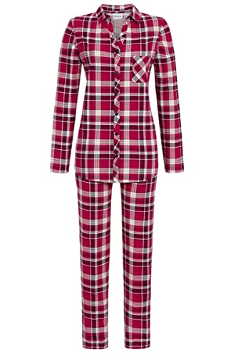 Ringella Damen Pyjama mit durchgeknöpftem Oberteil rot 40 3511252,rot, 40 von Ringella
