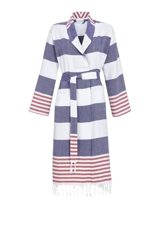 Ringella Hamam Bademantel mit Fransen Farbe ultramarin, Größe 44 von Ringella