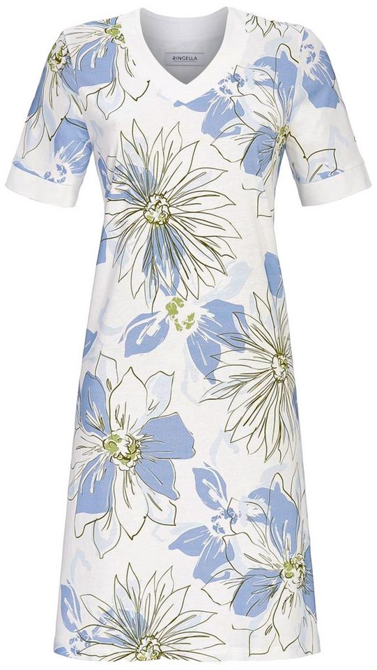 Ringella Nachthemd Damen Schlafshirt mit kurzem Arm (1-tlg) Modisches Design von Ringella