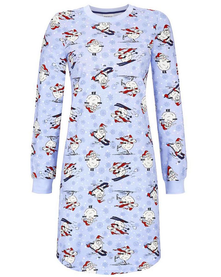 Ringella Nachthemd RINGELLA Langarm Nachthemd mit Strickbündchen 'She von Ringella