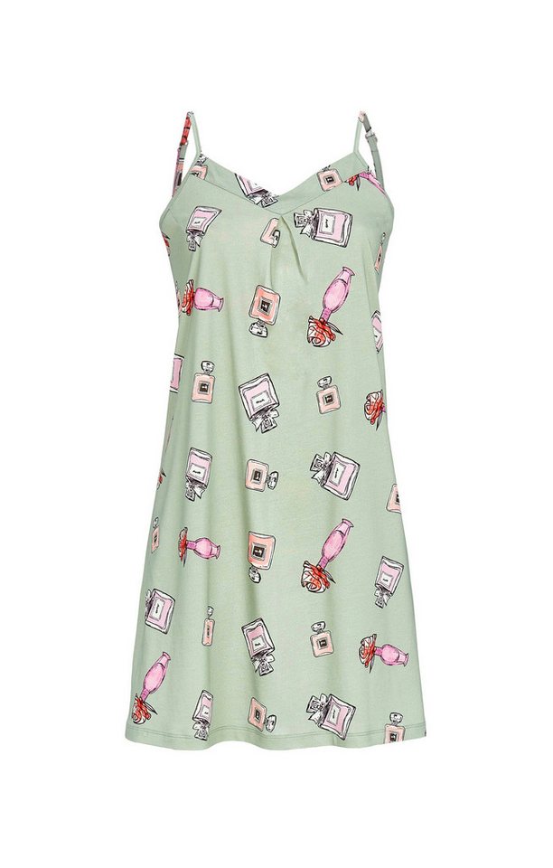 Ringella Nachthemd Sleepshirt mit Spaghettiträgern, V-Ausschnitt und Kellerfalte von Ringella