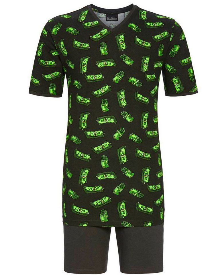 Ringella Pyjama Herren Kurzarm 'Dollars' 4241316, Graphit von Ringella