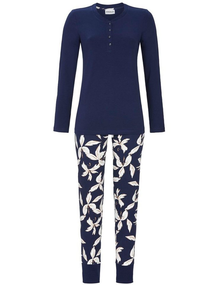 Ringella Pyjama RINGELLA Damen Langarm Pyjama 'Winter Flowers' 251 von Ringella