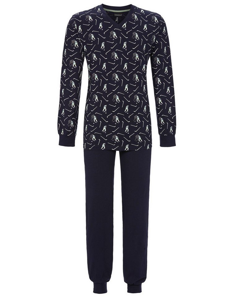 Ringella Pyjama RINGELLA Herren Langarm Pyjama 'Eishockey' 4541223 von Ringella
