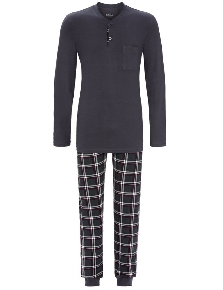 Ringella Pyjama Herren Langarm 'Winter Colours' 2541223, Asphalt von Ringella