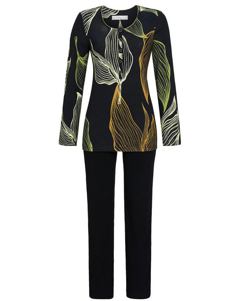 Ringella Pyjama RINGELLA Pyjama mit Knopfleiste 'Blätter im Wind' von Ringella